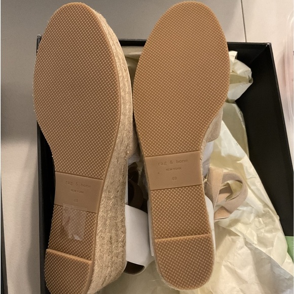 Rag & bone Kea Leather And Suede Wedge Espadrilles size‎  10 - Picture 4 of 6
